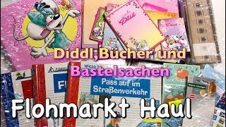 Flohmarkt Haul Juni 2018 Diddl Bücher und Bastelsachen [upl. by Wurster255]