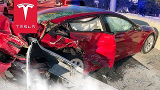 TOP 20 BIGGEST TESLA CRASHES EVER RECORDED [upl. by Adyahs266]