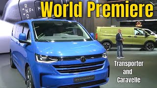 New VW Transporter and Caravelle World Premiere at IAA Transportation Volkswagen [upl. by Ennayehc801]