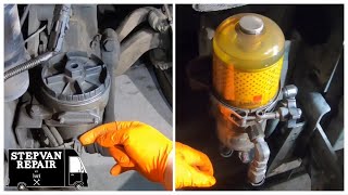 Stepvan Fuel Filter Replacement Freightliner [upl. by Ahsaten]