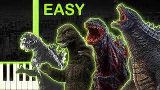 THE EVOLUTION OF GODZILLA MOVIES ON PIANO 19542022 [upl. by Kelsi]