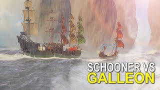 SCHOONER SINKS GALLEON  ATLAS OFFICIAL PVP HSBB EP13 [upl. by Akinahc281]