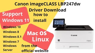 Canon imageCLASS LBP247dw Driver Download and Setup Windows 11 Windows 10 Mac 14 Mac 13 [upl. by Oab]