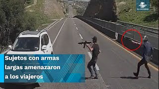 Hombres armados roban auto a pareja en autopista de San Juan de los Lagos [upl. by Shep]