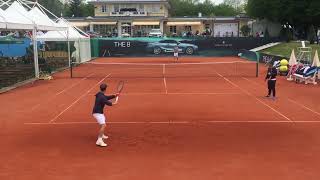 Diego Schwartzman FOREHAND in Slow Motion court level back view [upl. by Lukasz]