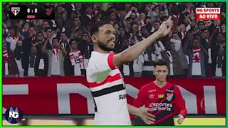 SAO PAULO VENCE MAS UMA EM CASA E SEGUE BUSCANDO A VAGA NA LIBERTA  PES 2021 NOÇÃO GAMEPLAY [upl. by Aicilyt]