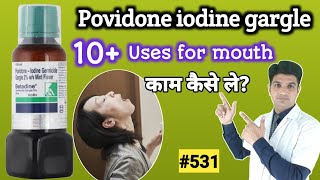 Betadine gargle use in hindi  betadine gargle  Povidone iodine gargle how to use [upl. by Eenram839]