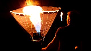 RCHeißluftballon ferngesteuerter ModellBallon Start bei Nacht  Inflating RC Hot Air Balloon [upl. by Timms267]