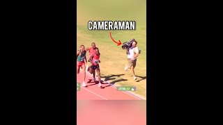 Cameraman Runs Faster Than The Athletes Again [upl. by Enidlarej871]