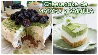 CHEESECAKE CRUDIVEGANO DE MATCHA Y VAINILLA  Sin glutenPaleo [upl. by Sagerman564]