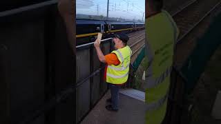 MY SUPPORT WORKER VIDEOING CLASS 180 GC PASSES HURN ROAD FOOTBRIDGE WITH HORN 13TH NOVEMBER 2O24 [upl. by Deborah604]