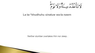 Learn to Recite Ayatul Kursi in HD English and Arabic [upl. by Ailehpo511]