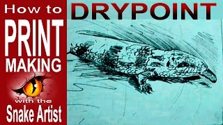 How to make a Drypoint Print printmaking [upl. by Ailee]