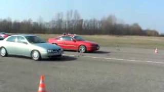 Alfa Romeo 156 25 V6 vs Opel Calibra 25 V6 [upl. by Rhetta]