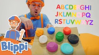 Blippi Learns Colors amp Letters For Kids With Clay  Educational Videos For Kids [upl. by Sadie]