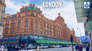 London Walk  The wealthy BELGRAVIA Motcomb St ➡️ Harrods Knightsbridge April 2022 4K HDR [upl. by Josephina737]