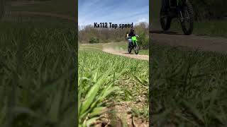 2022 KX112 Super Mini Top Speed [upl. by Ellehsar759]