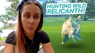 Searching for the FIRST Wild Shiny Relicanth PokemonGO [upl. by Cirdla]