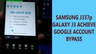 Samsung Galaxy J3 Achieve 2018 FRP Unlock  SMJ337p Google Account Bypass 80 [upl. by Crispas237]