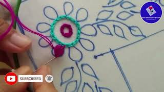 হা‌তের কা‌জের নতুন ডিজাইনের ওড়না সেলাই HAND EMBROIDERY NEW DESIGN ORNA STICH  NOTUN ORNA SELAI [upl. by Biondo]