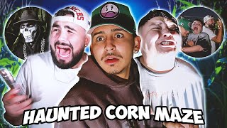 WE WENT TO A HAUNTED CORN MAZE SCARY ASF [upl. by Nolava]