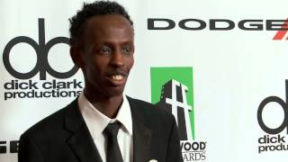 Barkhad Abdi Dodge Red Carpet Fashion  HFA 2013 [upl. by Nerred]