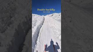 Double backflip attempt on xc skis [upl. by Savory]