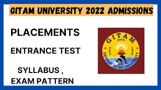 GITAM UNIVERSITY 2022 ADMISSIONS ll GAT 2022 EXAM ll FEE STRUCTURE AND SCHOLARSHIPS ll [upl. by Crystal]