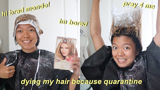 bleaching my hair with a highlighting cap [upl. by Mikal]