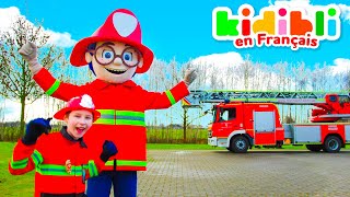 Compilation Camions de Pompiers Les enfants font semblant de jouer  ⛑ Kidibli [upl. by Adnahsam]