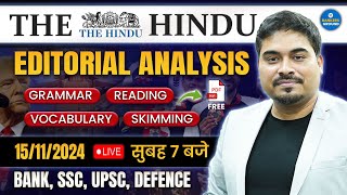 The Hindu Analysis  The Hindu Editorial  15 Nov 2024  The Hindu Editorial by Satyendra Tiwari [upl. by Aleihs]