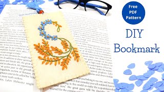 How to make an Embroidery Bookmark  Embroidered Bookmark TutorialHand Embroidery Bookmark Patterns [upl. by Andra82]