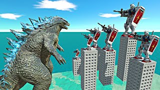 Godzilla Destroyer  Godzilla 2014 vs Modern Humans  Gundam RX78  King Kong  ARBS [upl. by Zzabahs]