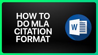 How To Do Mla Citation Format In Microsoft Word Tutorial [upl. by Maleki]