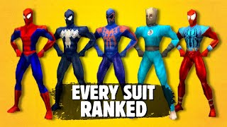 Ranking Every SpiderMan PS1 Costume From Worst to Best [upl. by Ahsain]