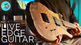 STUNNING Live Edge Guitar BUILD  Giant Burl Slabcaster [upl. by Kirat]