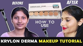 How To Use Kryolan Derma Palette  Bridal Makeup Tutorial  Hindi Makeup Tips [upl. by Ecerahc]