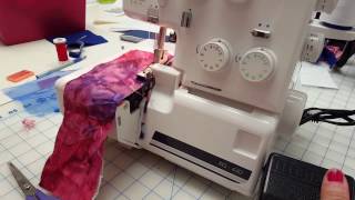 How to use a serger  Rolled Hemming [upl. by Hubey]