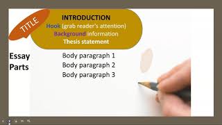 ESL Parts of Essay  Introduction Body and Conclusion [upl. by Fisa520]