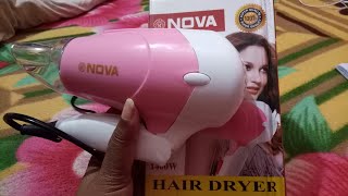 NOVA 1400W Hair Dryer Review in Hindi  Affordable price and Easy to use [upl. by Brittni]