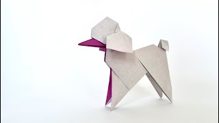 Origami Poodle by Román Díaz [upl. by Nilorac]