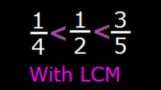 Compare unlike fractions  General method [upl. by Renferd]