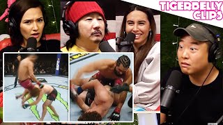 TigerBelly Reacts to Jorge Masvidals WICKED KO of Ben Askren w David So amp Geo Antoinette [upl. by Ominoreg]