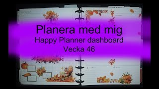 Planera med mig Happy Planner dashboard vecka 46 [upl. by Eelac263]