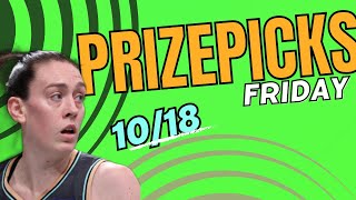 WNBA PRIZEPICKS TODAY FRIDAY 10182024  4 BEST WNBA PICKS  prizepicks WNBA subscribe [upl. by Mayworm]