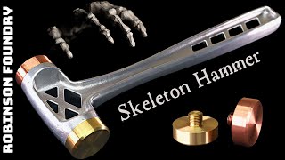 Making a Skeletonized Hammer  COPPER or BRASS hammer HAMMER TIME [upl. by Sialac]