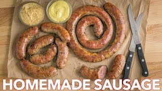 Dinner How To Make Homemade Sausage Kielbasa  Natashas Kitchen [upl. by Flower]