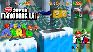 HD TAS quotRoad to Peachquot  24quot1 25D NSMBW in SM64 Hack [upl. by Enilecram524]