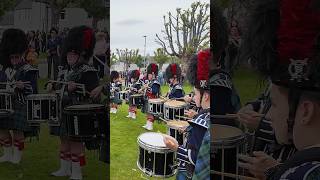 Highland Cathedral played by Ballater pipeband drumcorps in Tomintoul Moray scotland shorts [upl. by Menken247]