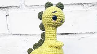 Little crochet dinosaur  Free amigurumi dinosaur pattern [upl. by Onyx]